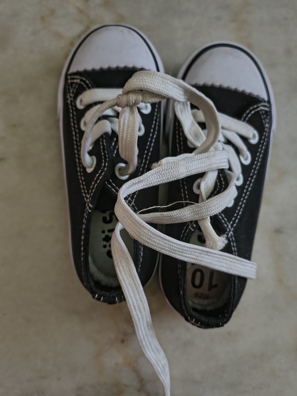 Converse Kids Black and White Low Top Canvas Sneakers